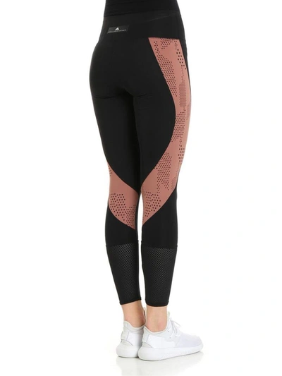 Shop Adidas By Stella Mccartney Train Exclusive Leggings In Black - Pink