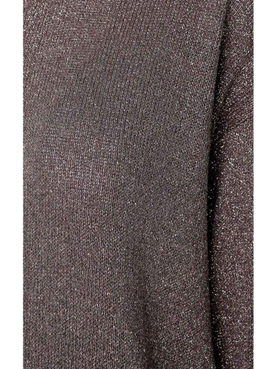 Shop Dries Van Noten Jantien Lurex-knit Sweater In Bronze