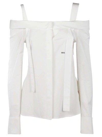 Shop Off-white Off White Off-shoulder Shirt
