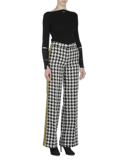 Shop Off-white Wool Trousers In All Over Yelllow