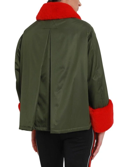 Shop Gucci Bomber Jacket With Detachable Inside Vest In Verde