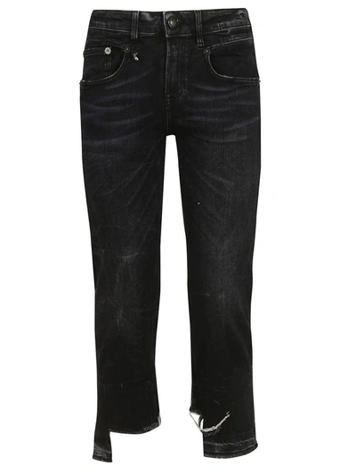 Shop R13 Boy Straight Jeans In Black