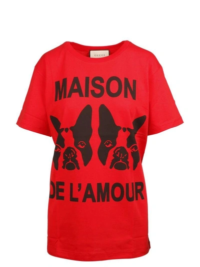 Shop Gucci Maison De L'amour T-shirt In 6587