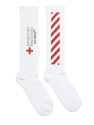 Off-white Diag Red Cross Socks | ModeSens