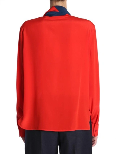 Shop Givenchy Crèpe De Chine Shirt In Rosso
