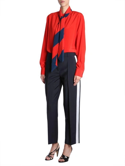 Shop Givenchy Crèpe De Chine Shirt In Rosso