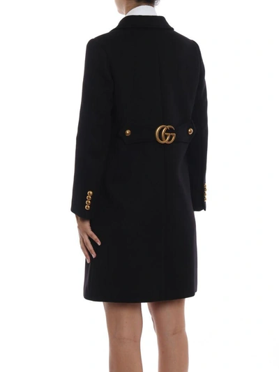 Shop Gucci Single Breasted Coat In Black