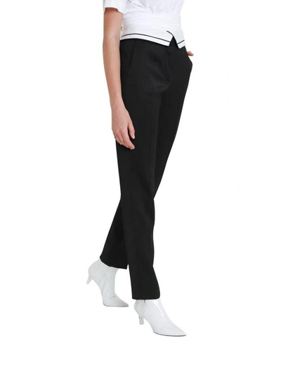 Shop Cedric Charlier Flap Trousers In Nero