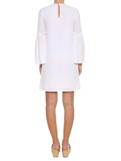 Shop Michael Michael Kors Lace Detail Dress In Bianco
