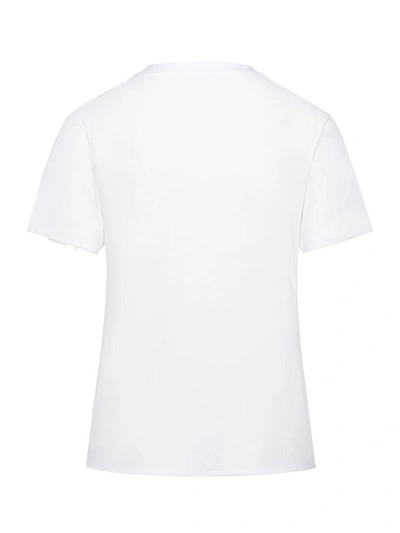 Shop Saint Laurent Tshirt Rose In White