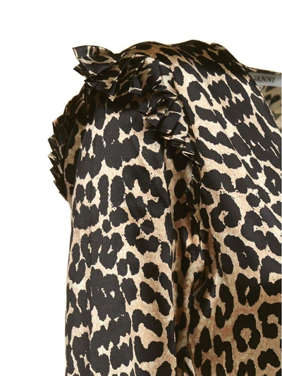 Shop Ganni Leopard Dress In Maculato