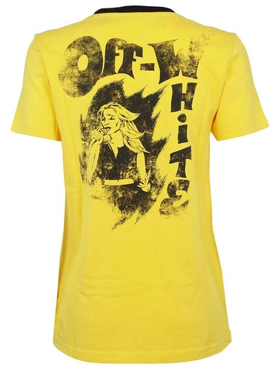 Shop Off-white Printed Logo T-shirt In Yellow