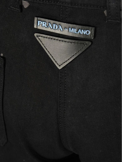 Shop Prada Short #2 In Black + Grey