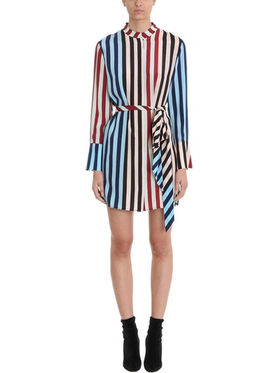 Shop Diane Von Furstenberg Long-sleeve Shirt Dress In Multicolor
