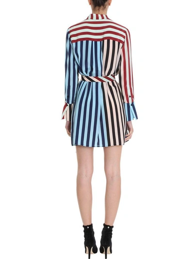 Shop Diane Von Furstenberg Long-sleeve Shirt Dress In Multicolor