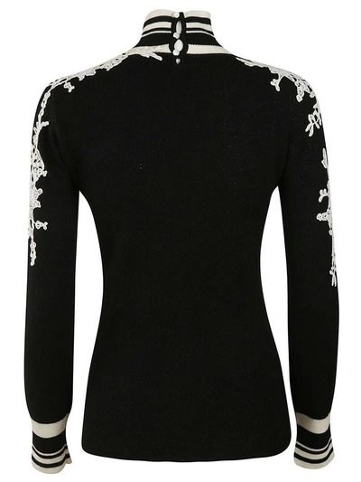 Shop Ermanno Scervino Embroidered Sweater In Black