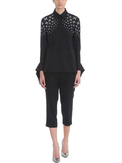 Shop Neil Barrett Cropped Tailored Trousers In Black