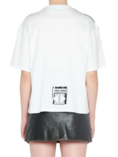 Shop Prada 'robot' T-shirt In Black&white 