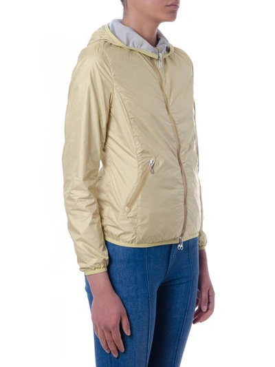 Shop Colmar Cream Reversible Hooded Bomber Jacket In Cream-grey