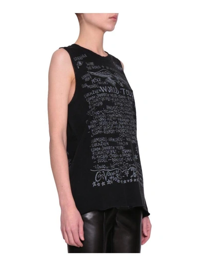 Shop Givenchy World Tour Cotton Top In Nero