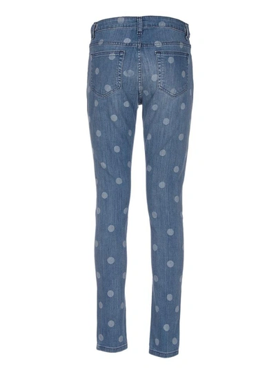 Shop Michael Michael Kors Polka-dot Skinny Jeans In Blue