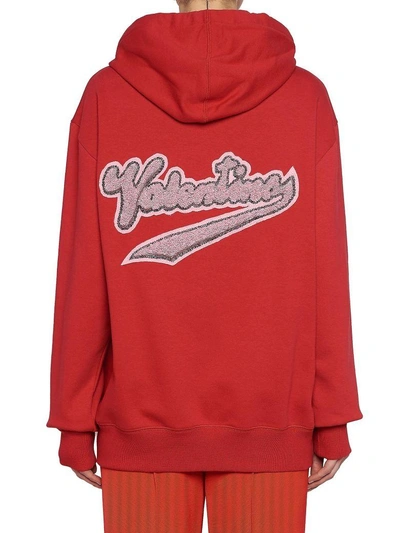 Shop Valentino Hoodie In Red