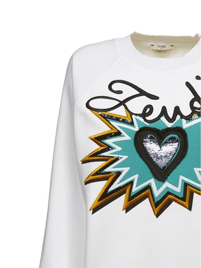 Shop Fendi Sweater In Bianco