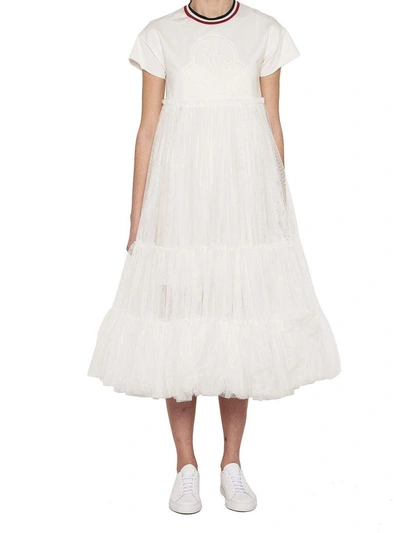 Shop Moncler Dress In White