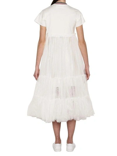 Shop Moncler Dress In White