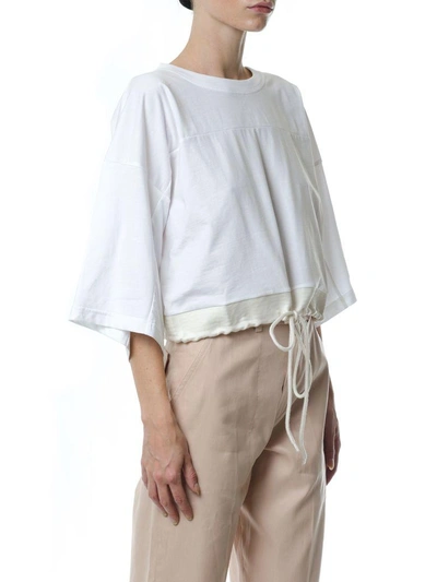 Shop Chloé Cropped Length Top In Cotton In White
