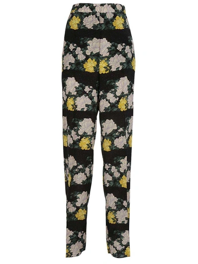 Shop Rochas Floral Trousers In Multicolor