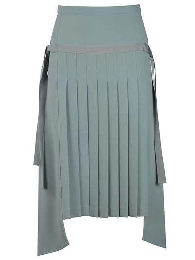 Shop Ermanno Scervino Pleated Skirt In Acquamarine Blue