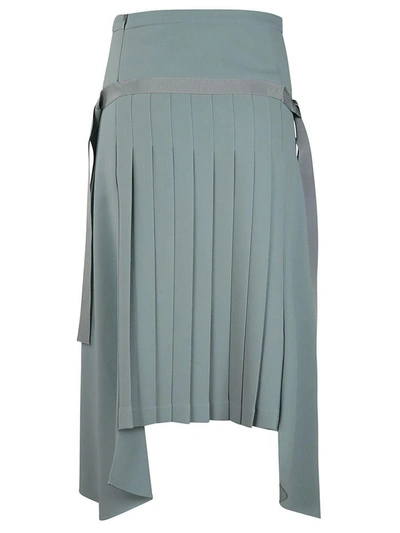 Shop Ermanno Scervino Pleated Skirt In Acquamarine Blue