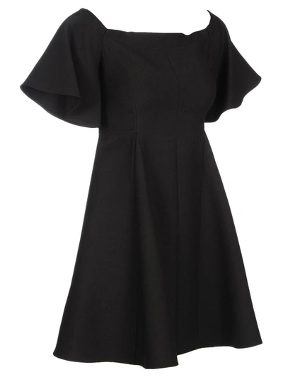 Shop Valentino Dress Offshoulder In Black