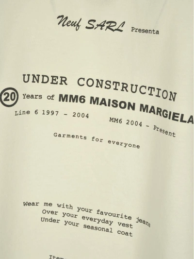 Shop Mm6 Maison Margiela Mm6 Tshirt Under Costruction In Off White