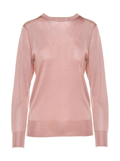 Shop Dries Van Noten Jet Viscose-knit Sweater In Cipria