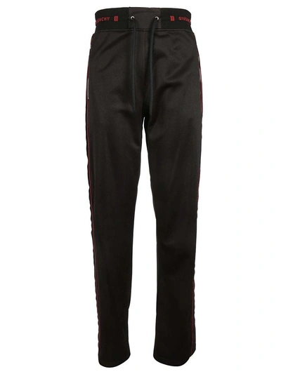 Shop Givenchy Logo Track Pants In Black Red
