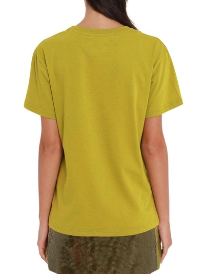 Shop Alberta Ferretti Rainbow Week T-shirt With 'it's A Wonderful Day' Print In Verde