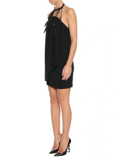 Shop Saint Laurent Mini Dress In Nero