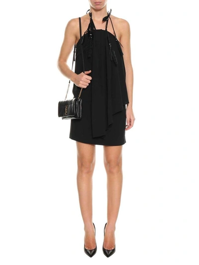 Shop Saint Laurent Mini Dress In Nero