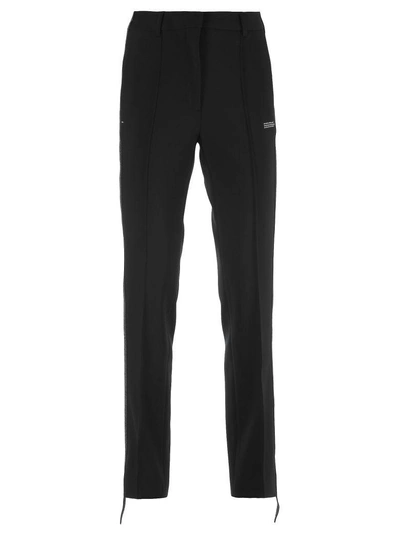 Shop Off-white Crepe Side Band Cigaret Trouser In Black No Co