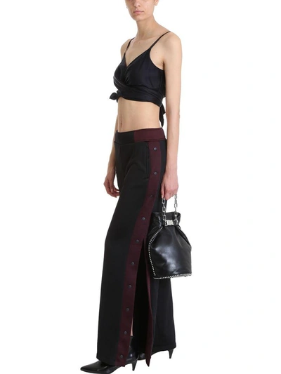 Shop Alexander Wang T Flared Track Pants In Black