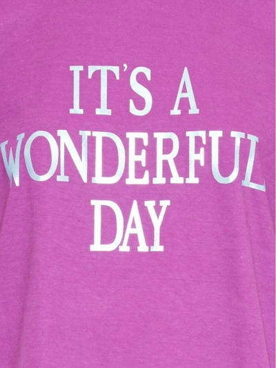 Shop Alberta Ferretti 'it's A Wonderful Day' T-shirt In Purple