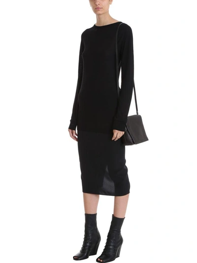 Shop Rick Owens Crew Neck Knitwear In Black