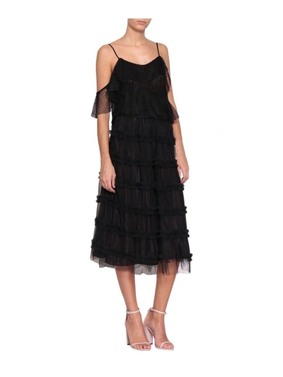 Shop Au Jour Le Jour Tulle Ruffled Skirt In Nero