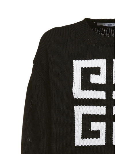 Shop Givenchy 4g Emblem Jumper In Nero Bianco