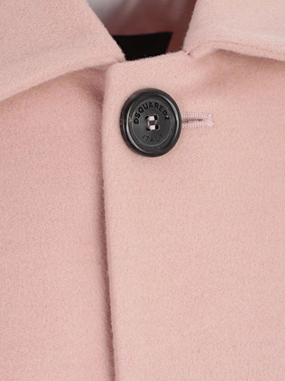 Shop Dsquared2 Single-breasted Coat In Pink