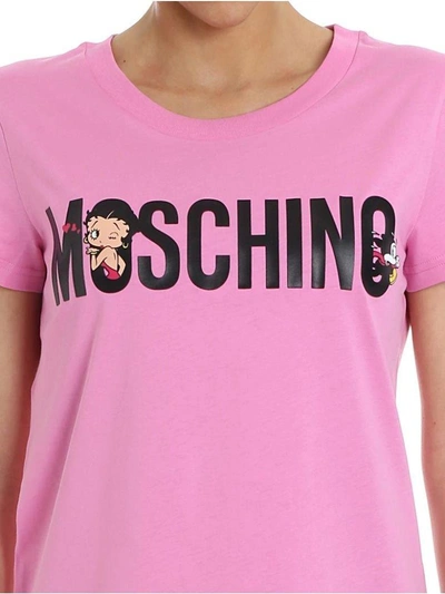 Shop Moschino Betty Boop Logo Print T-shirt