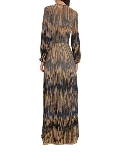 Shop M Missoni Patterned Long Dress In Multi