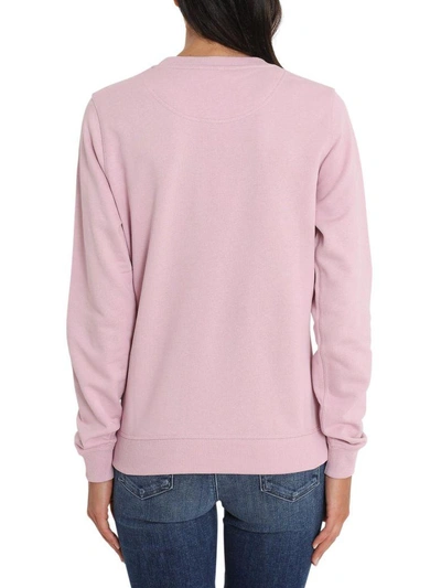 Shop Kenzo Jersey Sweatshirt With Tiger Classic Embroidery In Rosa
